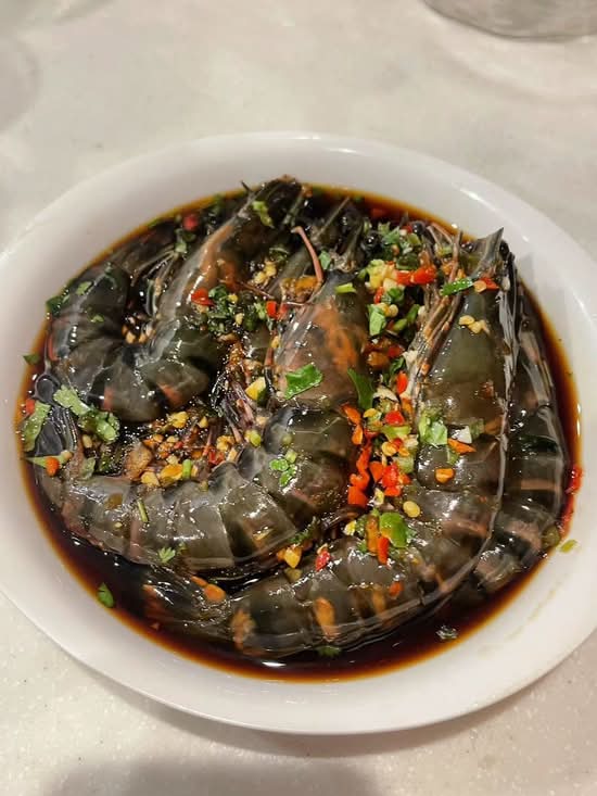 生腌大黑虎虾  Raw Jumbo Black Tiger Prawn